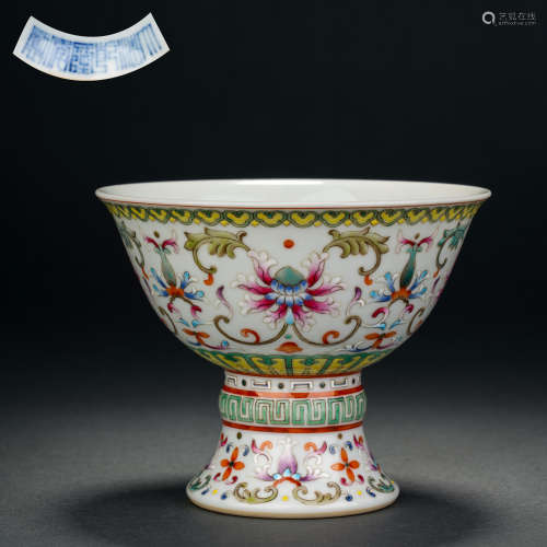 Qing Dynasty Enamel Flower Cup