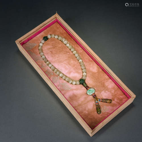 Qing Dynasty Crystal Emerald Handheld