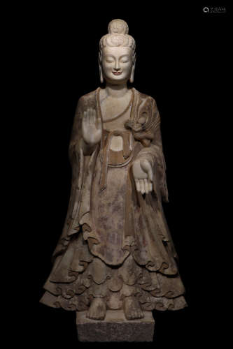 Northern Wei Dynasty White Marble Buddha Statue