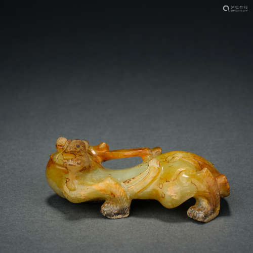 Before Ming Dynasty, Hetian Jade Beast