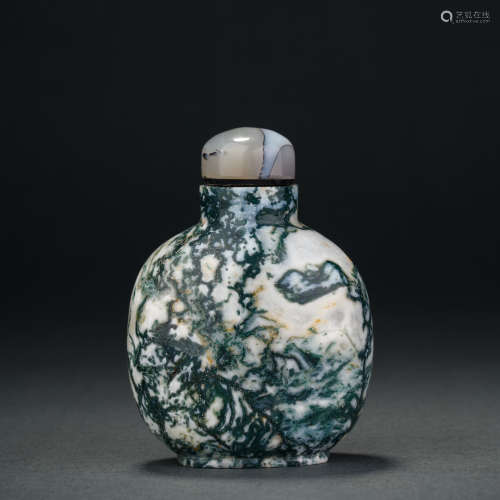 Qing Dynasty marble snuff bottle
