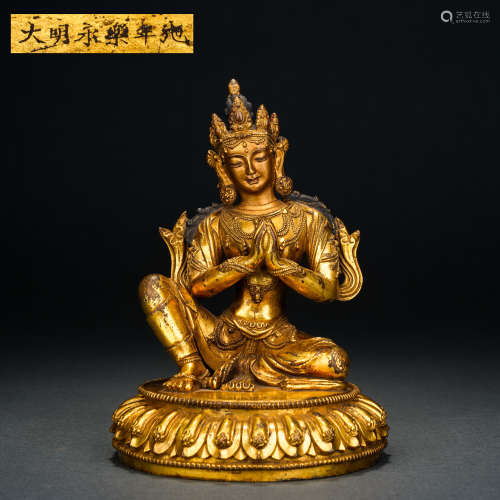 Ming Yongle Gilt Bronze Buddha Statue