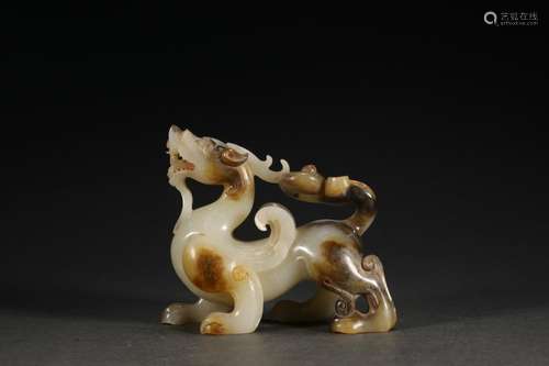 Ancient jade ancient beast furnishing articlesSize: 10.1 * 4...