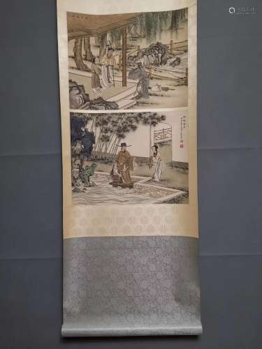 24 filial piety, Chen Shaomei silk paintingFigure 42.5 x33.5...