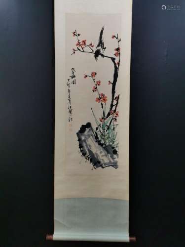 , Jiang ting magpie on MaySize, 34.3 x101.6