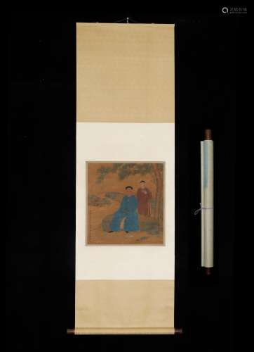 Figure silk scroll, YuZhiDing characterSize, 45 * 48