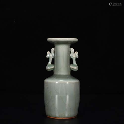 Longquan celadon powder blue glaze PND tail-on ears just bot...