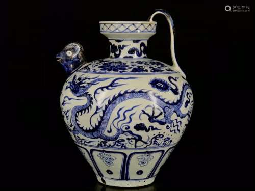 Blue and white dragon pot of 29/23.189003509