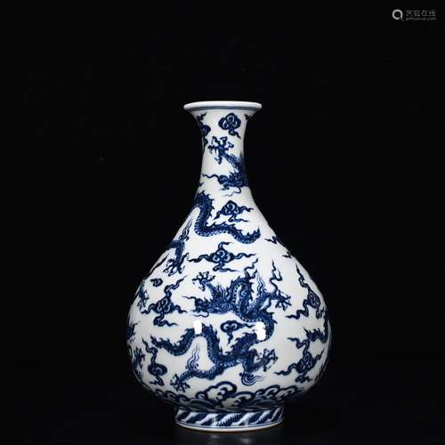 Blue and white wulong okho spring bottle28 cm high 18 centim...