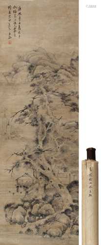 高凤翰 山水人物 纸本水墨立轴