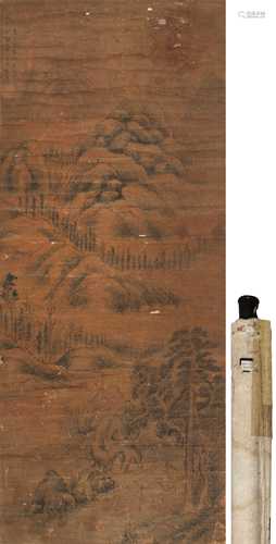 黄公望 山水 纸本水墨立轴