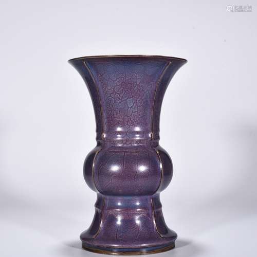 Rose violet glaze masterpieces of earthworm grain flower vas...