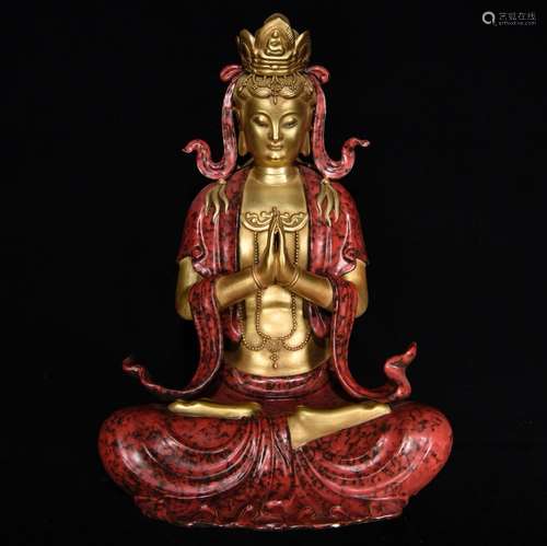 Stone gold guanyin, 38 * 27 * 22