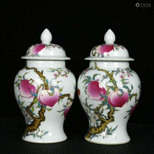 General colored enamel f peach grain tank17 cm high 10.5 cm ...