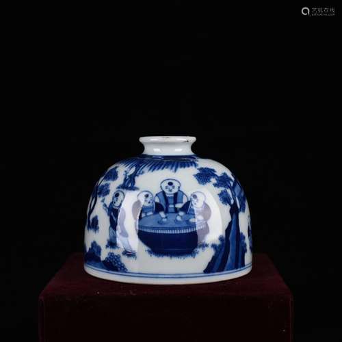 Blue and white YingXiWen taibai cm 8 * 10