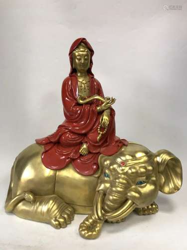 The principal gold alum red samantabhadra bodhisattvaHeight ...