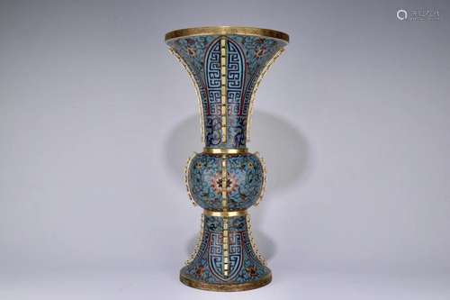 back: cloisonne "flower dragon" sacrificial vessel...