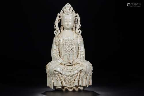 Yuan : green craft guanyin statueSize: 34.5 ㎝ highGuanyin si...