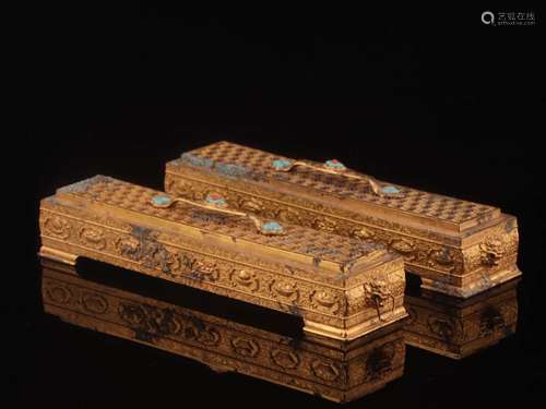 gold inlaid green box of rosinSize: size: 6.7 cm long 31 cm6...