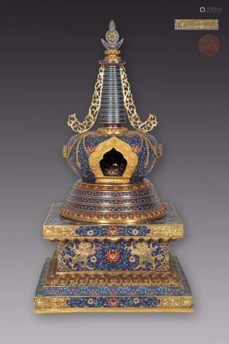 Clear the buddhist stupas fetal cloisonne copper wire inlay ...