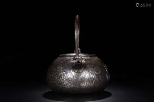 Showa: silver mouth lines the teapotSize: height: 18.5 cm wi...