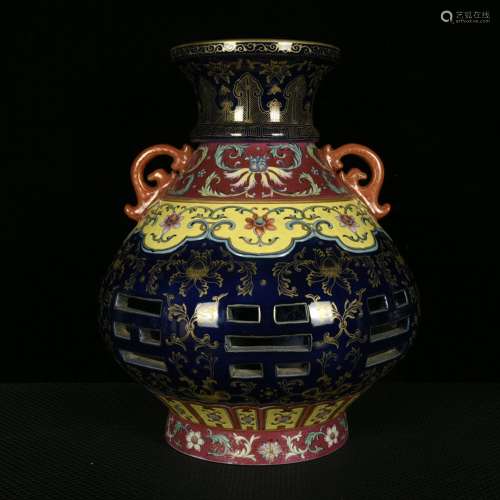 The orchid 秞 colored enamel paint carved hollow out gossip ...