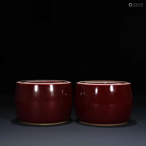 Ruby red glaze cricket cans 18 * 14 cm