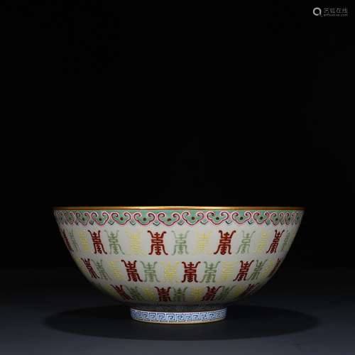 Pastel shou wen bowl of 9.5 cm * 21 8400