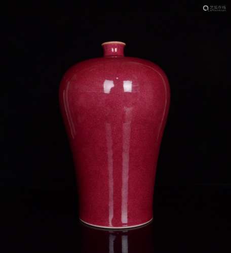 Carmine gem glaze plum bottle;28.5 x18