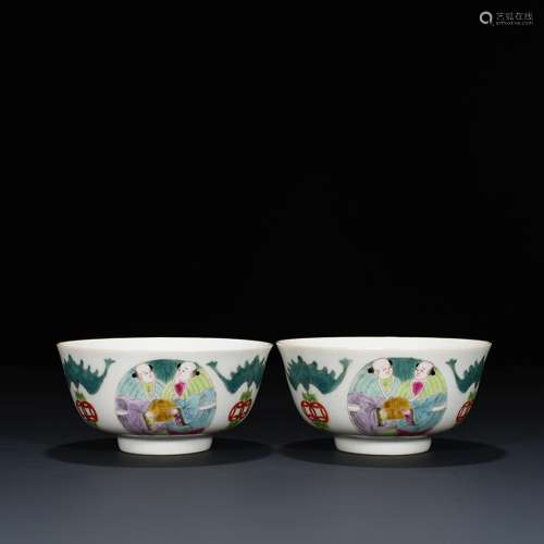 Pastel and two fairy figures bowl 6 cm * 11, 1500