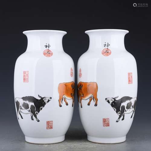 British DuZao lang shining painting flowers cattle lantern a...
