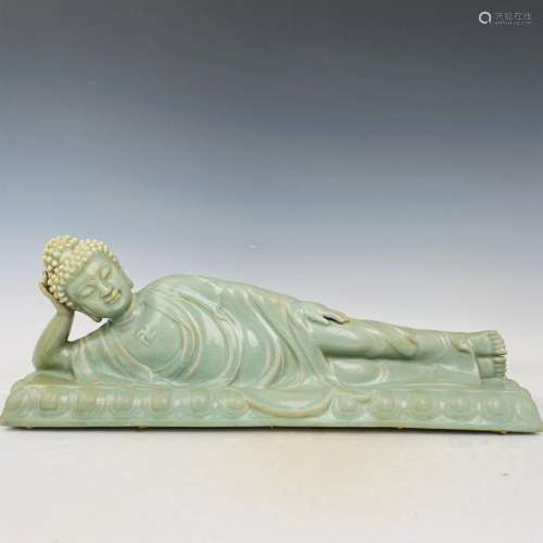 Your porcelain sleeping Buddha, 22 cm tall, 55 cm in diamete...