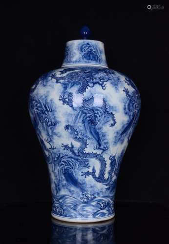 Blue and white plum bottle Kowloon lines;63 x39;8470005660 G...