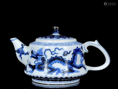 Blue and white longfeng grain pot of 8/15.5.668004599