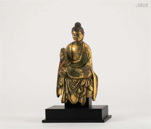 Bronze gilded Buddha in the Northern Wei Dynasty