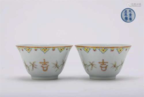 Qing Dynasty pastel cup