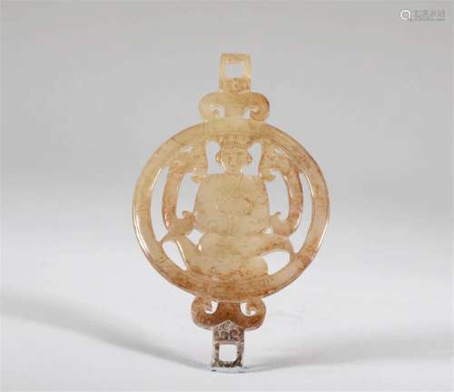 The white jade figure of the Tang Dynasty was listed