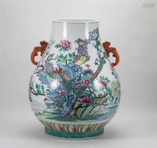 Qing Dynasty Colorful Flowers and Birds