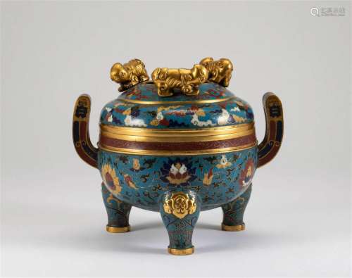 Qing Dynasty cloisonne smoker