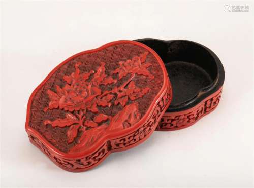 Qing Dynasty carved lacquer box