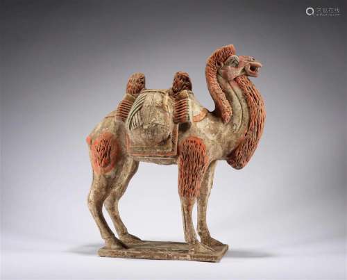 Tang Dynasty painted pottery camel