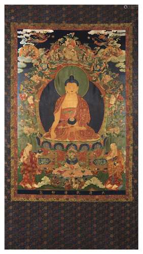 Embroidered Buddha of Sakyamuni in the Qing Dynasty