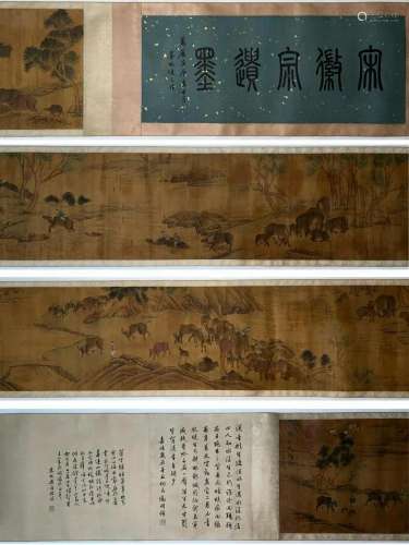 Song Huizong exquisite silk scroll