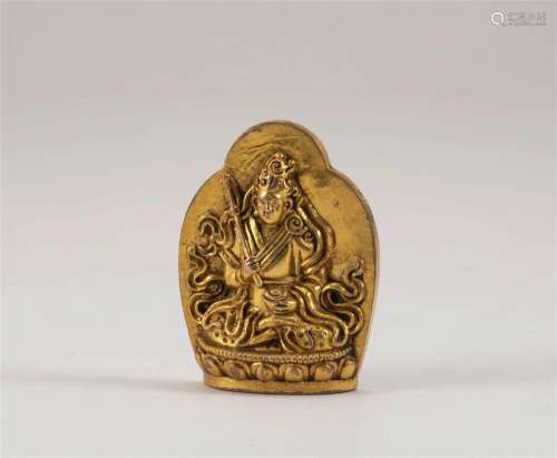 Bronze gilded Buddha plate in the Qing Dynasty