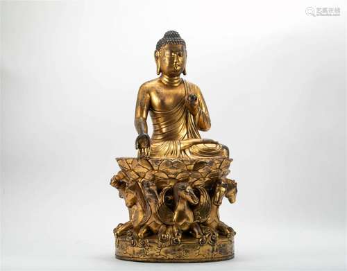 Bronze gilded Buddha of the Ming Dynasty