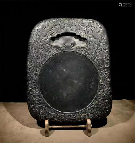 Qing Dynasty Duanshi Longfeng Inkstone