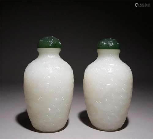 Qing Dynasty white jade vase