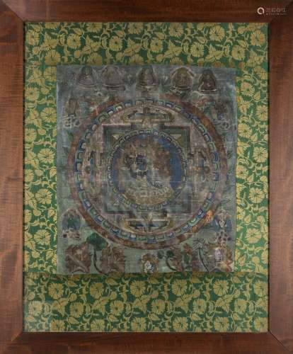 A thangka depicting Mahakala Chaturbhuja. China/Tibet, late ...
