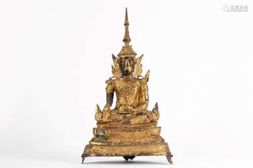A gilt bronze Buddha Rattanakosin . Thailand, late 19th cent...