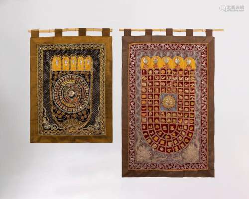 Two embroidered panels. Thailand, 20th century